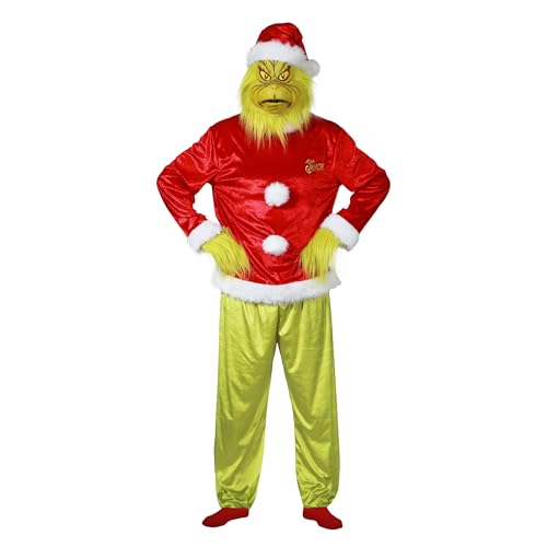 Chaks - Ensemble de déguisement Grinch, costume de Noël, 5 p