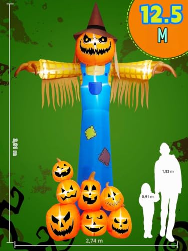 Kalolary 3,8M Halloween Gonflables Decoración Citrouille Épo