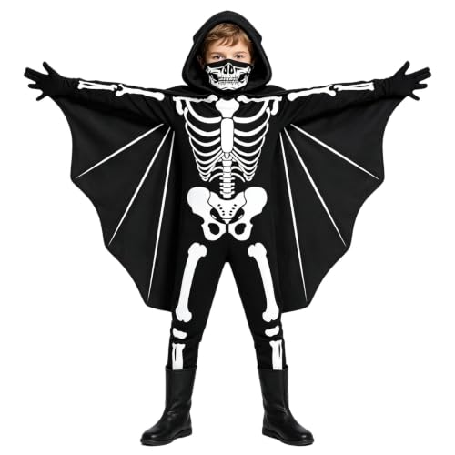 Générique Costume Halloweens Squelette Enfants, Deguisement 