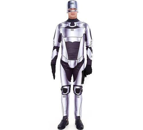 Partilandia Costume de Robot Killer Argenté Homme Taille S H