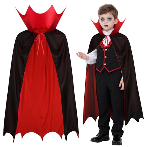 Cape de vampire avec col montant gothique, costume de vampir