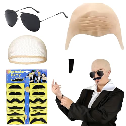 HTTDSLF Bonnet Chauve en Latex pour Maquillage, Perruque Cha