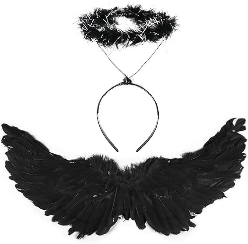 DERAYEE Ailes de Diable & Cornes du Diable pour Déguisement 