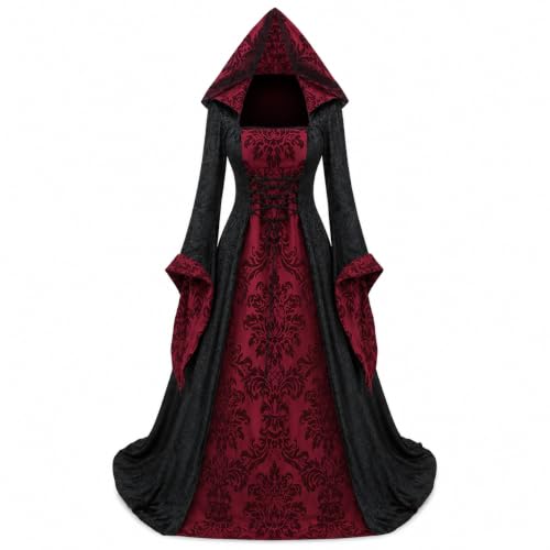 Robe Médiévale Halloween Femme Rouge