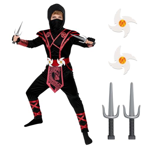 BSBUY Déguisement Ninja Costume Enfant, Ensemble de Costumes
