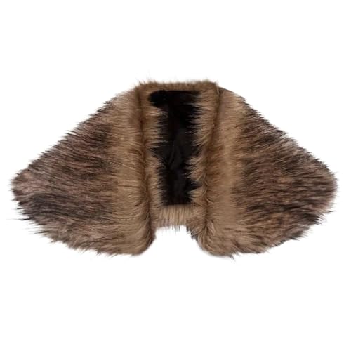 FakeFace Châle Fausse Fourrure Viking Col Medieval Étole Cap