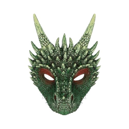 Masque de Dragon Vert dHalloween Homme Femme Adulte | Masque