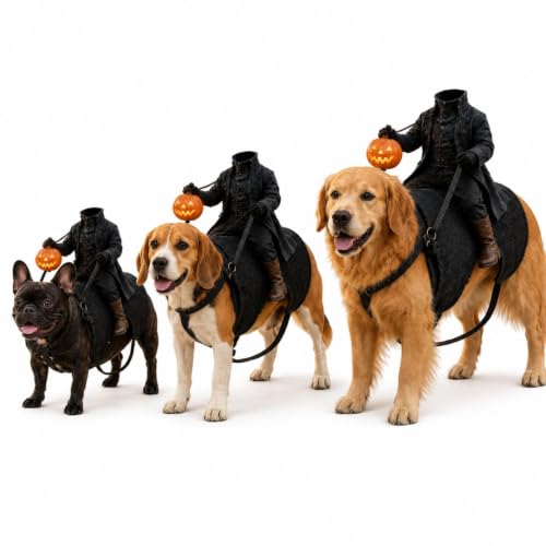 Costume de cavalier lumineux sans tête pour animal domestiqu