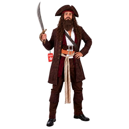 Fun Shack Deguisement Pirate Homme, Costume Pirate Halloween