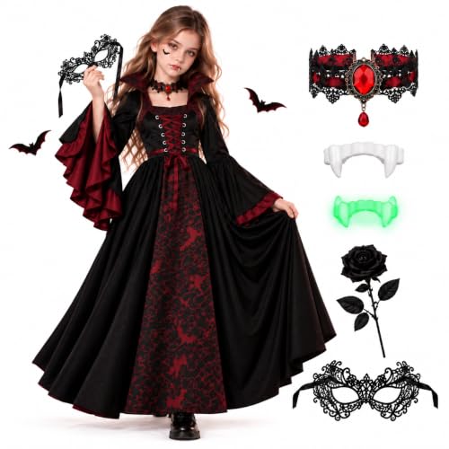 Déguisement Vampire Fille Halloween 6 pièces