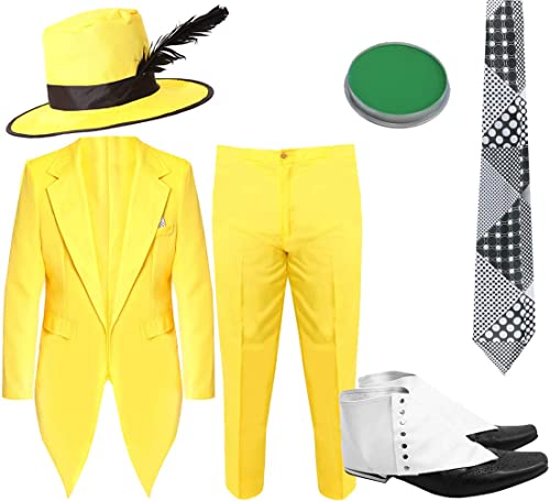 Costume pour adulte jaune masqué des années 80 – Parfait pou