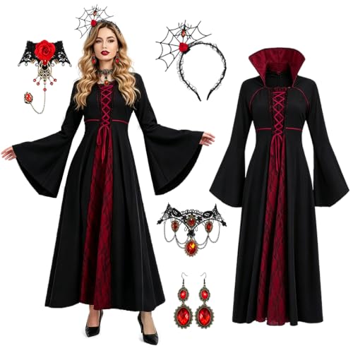 Déguisement Vampire Femme, Costume Vampire Femme Halloween V