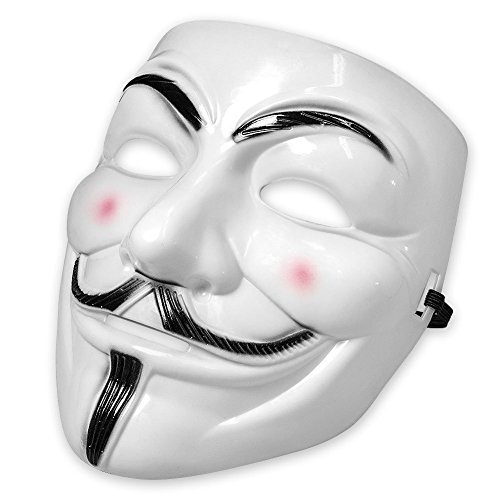 Boolavard Masque de Hacker Blanc – Masque V pour Vendetta An