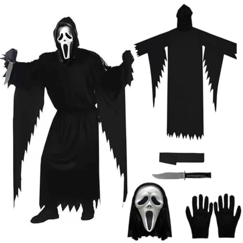 Ajuanbazha Costume Ghostface Halloween, Ghost Face Costume S