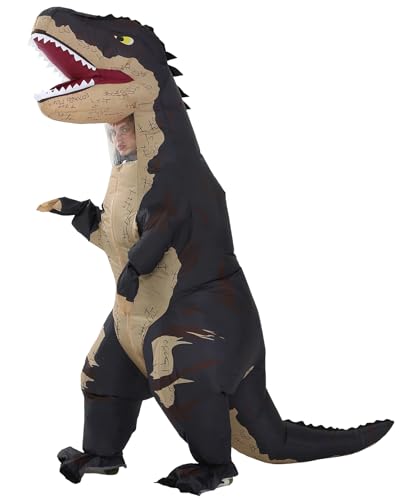 FUNFOCUS Costume de dinosaure gonflable pour adulte – Costum