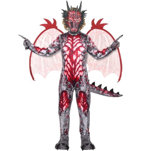 AYBUY Déguisement Dragon Enfant, avec Ailes Masque Queue Gan