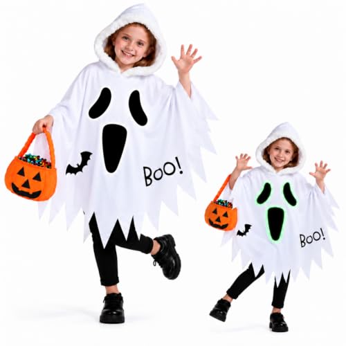 PurhuaSral Costume dHalloween Fantôme pour Enfants, Deguisem