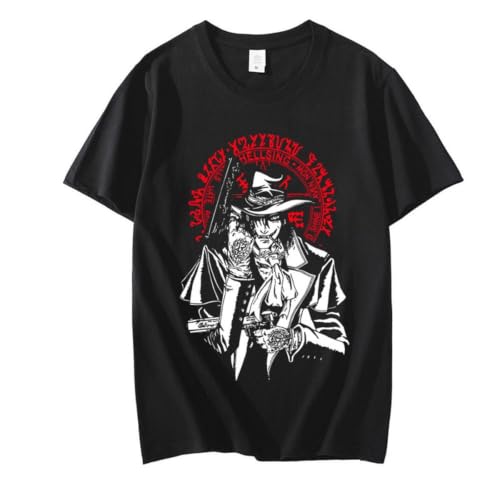 T-shirt Hellsing Hip-Hop Unisexe Noir