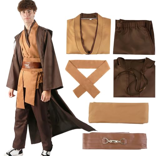 Kitimi Déguisement Je-d Adulte, Costume Jedi Cape à Capuche 