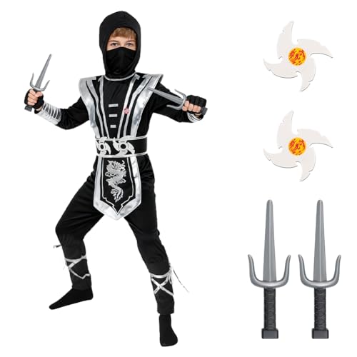 BSBUY Déguisement Ninja Costume Enfant, Ensemble de Costumes