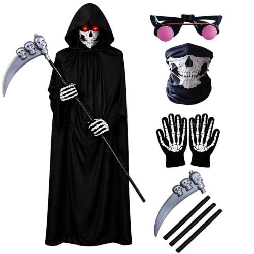 Faucheuse Déguisement Lot de 5 Costumes, Costume Vampire,Cap