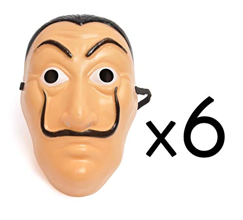 Ciao- Lot de 6 Masques Dalí