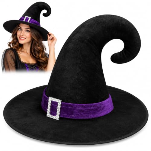 Chapeau Sorcière Noir Pliable Halloween