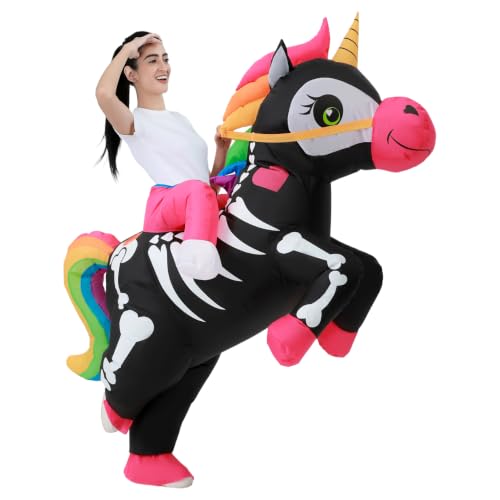 JASHKE Déguisements Gonflables Chevaucher Licorne Adulte Cos