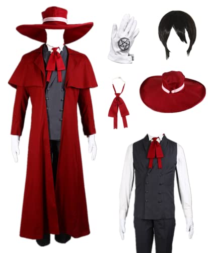 MANMICOS Costume de cosplay Anime Alucard pour homme Taille 