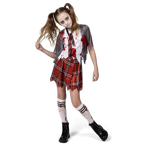 Spooktacular Creations Déguisement décolière zombie, déguise
