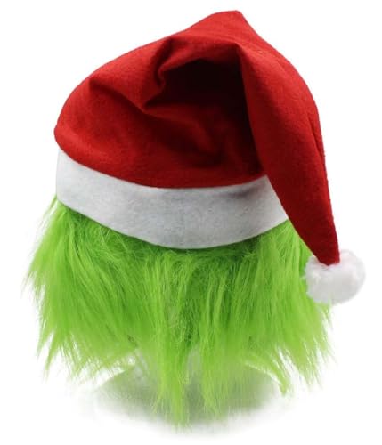 SHIFANQI Masque monstre vert, chapeau de Père Noël, masque v