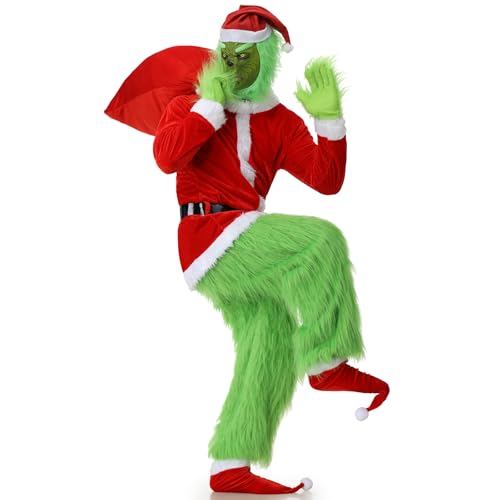 Ulikey Noël Vert Grand Monstre Deguisement, 10 Pièces Père N