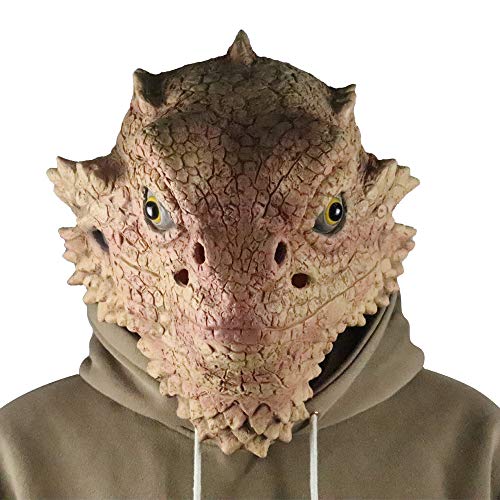 ITODA Masque Effrayant de Lézard en Latex Tête dAnimal Horre