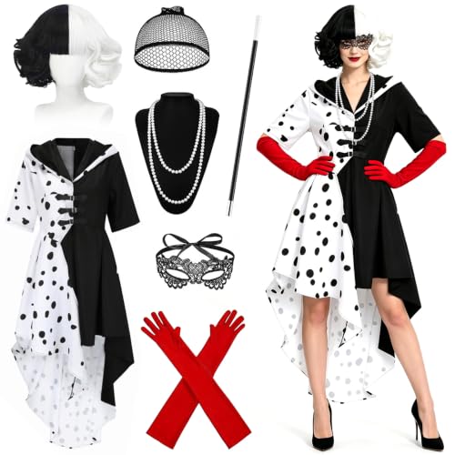Déguisement Cruella,Carnaval Cruella Deville,Cruella Deguise