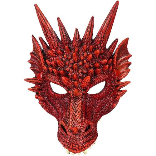 Fartoni Masque Dragon Rouge Pour Adulte Sans Ailes Ni Autres