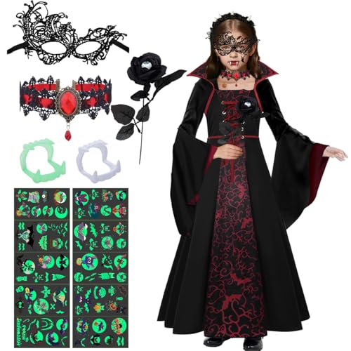 GTJEOI Costume Vampire Fille, Déguisement Vampire Fille, Got