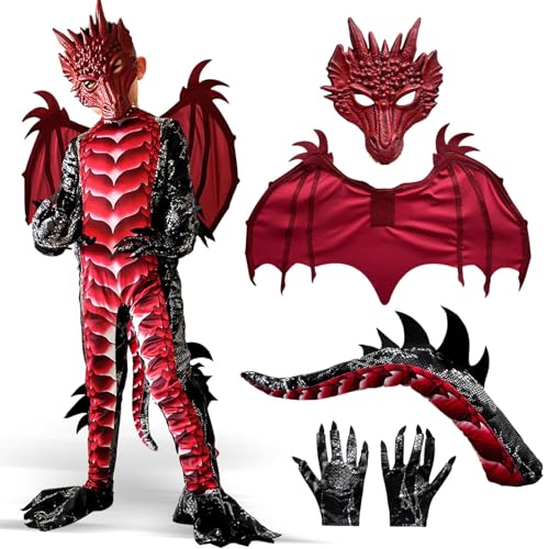 YZHFFHLF Enfant GarçOn Costume De Dragon: Ailes De Dragon Et