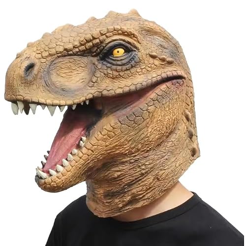 jokeshop Masque de dinosaure T-rex en latex réaliste pour Ha