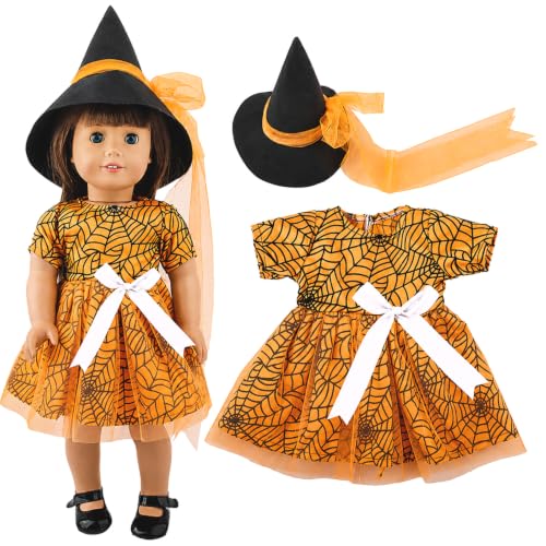Costume Halloween Sorcière Poupée 45cm