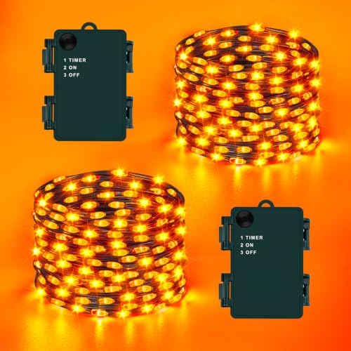 cshare Lot de 2 guirlandes lumineuses LED décoratives pour H