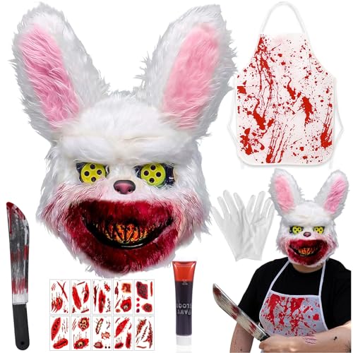 ZQEJEFD Effrayant Lapin Masque, Masque Effrayant dHalloween