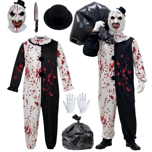 MmmLucipor Costume Terrifier Art Clown Adulte, Déguisement H