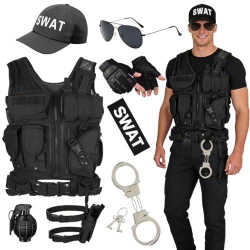 Tenue Tactique SWAT pour Adultes - Costume Complet avec Gile