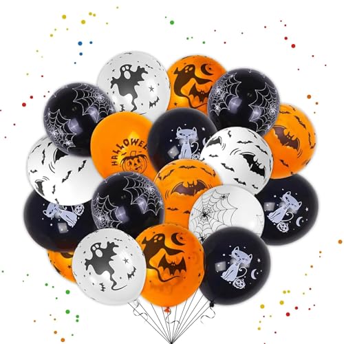 TENGWA 100 Pièces Ballon Halloween Set 12 Pouce Décoration A