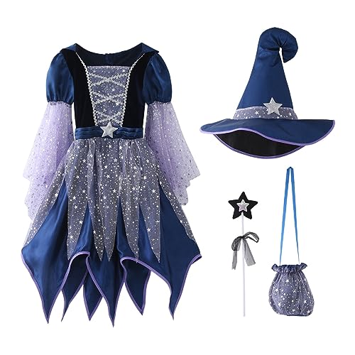 Générique Deguisement Costume Halloween Sorciere Enfant Fill