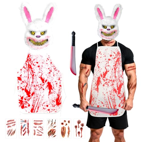 TaleMoon Masque Halloween Effrayant Lapin,Deguisement Hallow