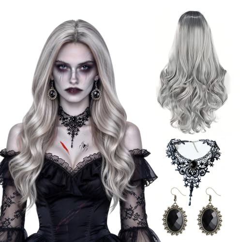 Perruque Halloween Femme,Perruques pour Deguisement Hallowee
