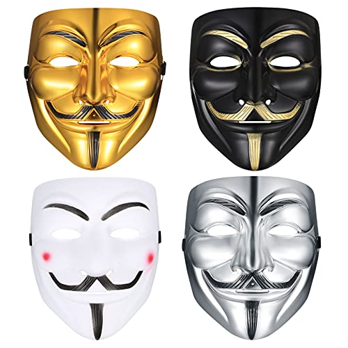 PanBeiQiWEU 4 Pièces V pour Vendetta Guy Masque, Costume Hal