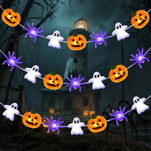 Gcstnn Guirlande lumineuse décorative pour Halloween, 3 m, a