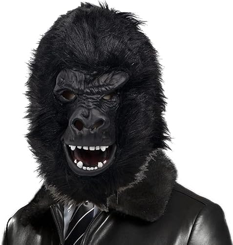 Esdallina Masque de gorille noir - Chimpanzé - En latex - Tê